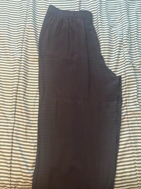 Brown Wide Leg Elastic Waist Pants